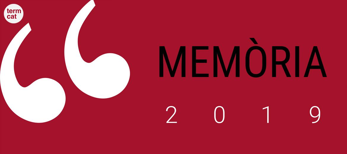 © TERMCAT (CC-BY 4.0) Memòria TERMCAT 2019