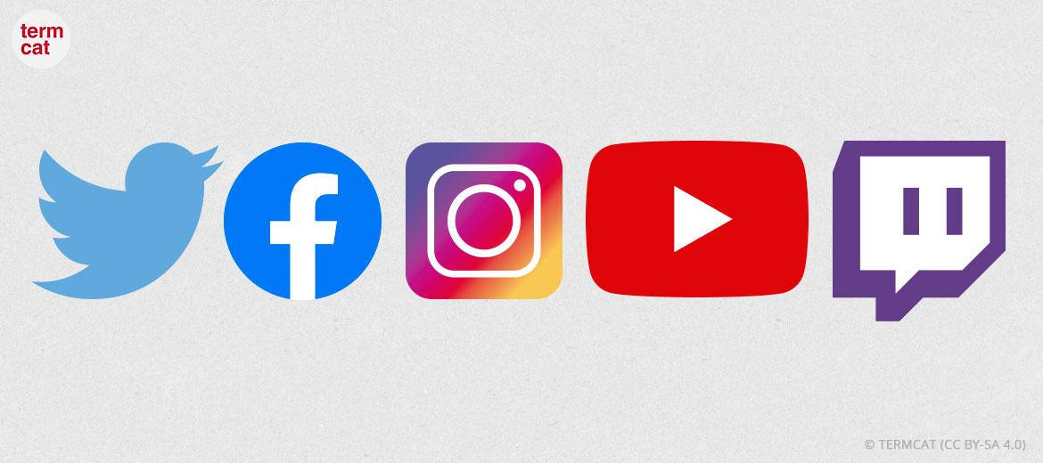 © TERMCAT (CC-BY 4.0) logotips de diverses xarxes socials