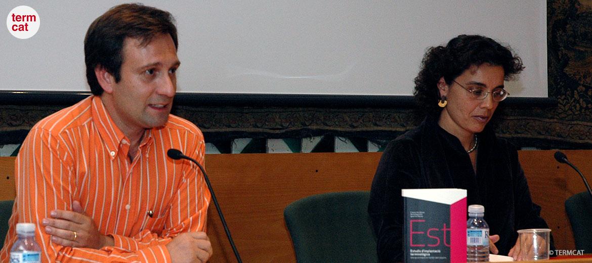 F. Xavier Vila amb Rosa Colomer als Espais Terminològics l'any 2007
