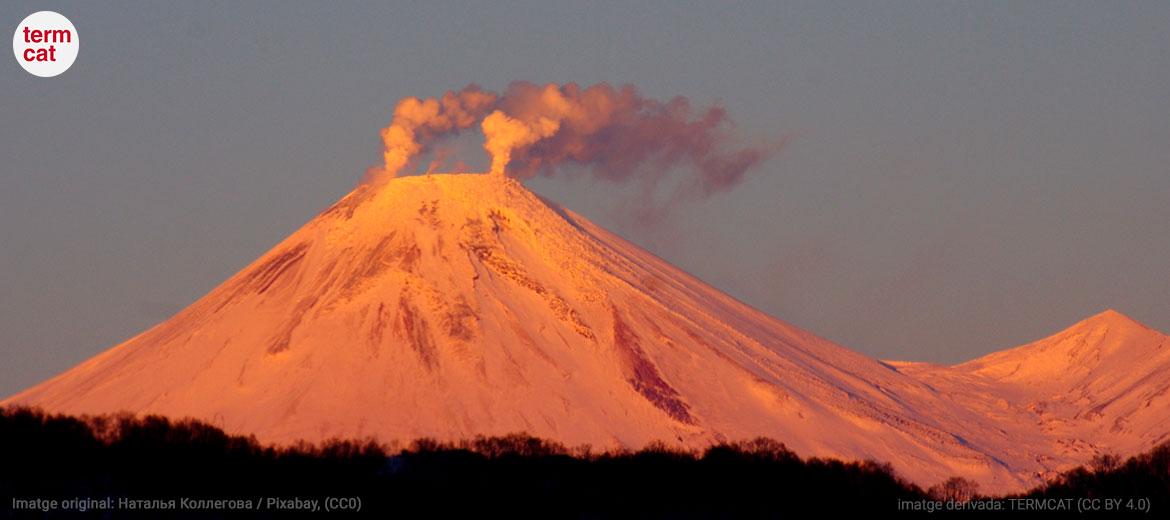 Fotografia d'un volcà 